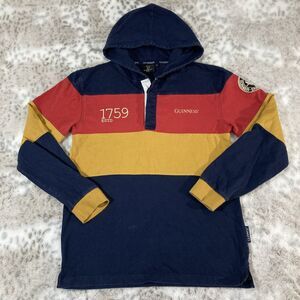 Vintage Guinness Hoodie Mens Small Beer Bar Spellout Sweater Shacket Rugby Vtg